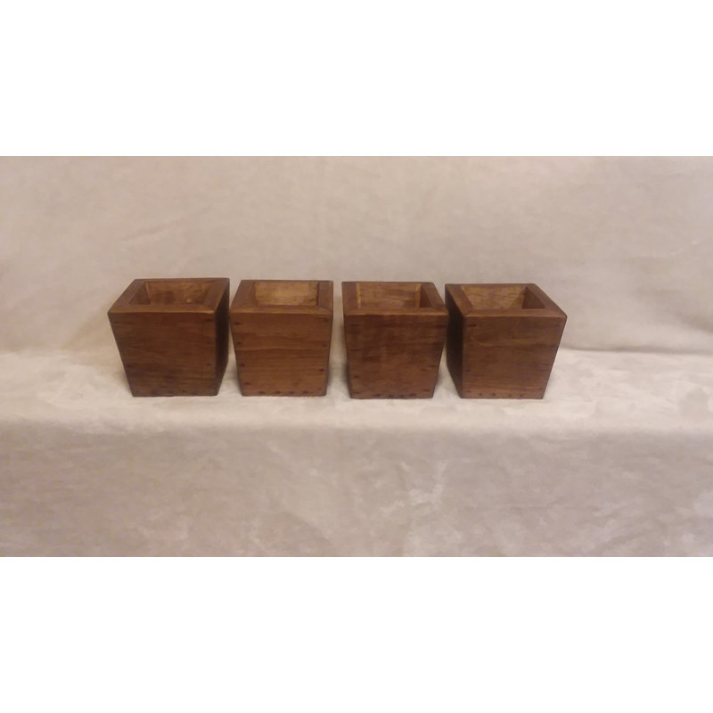 Pot de fleurs en bois 4 pièces