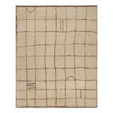 Moroccan Hand Knotted Wool Area Rug
