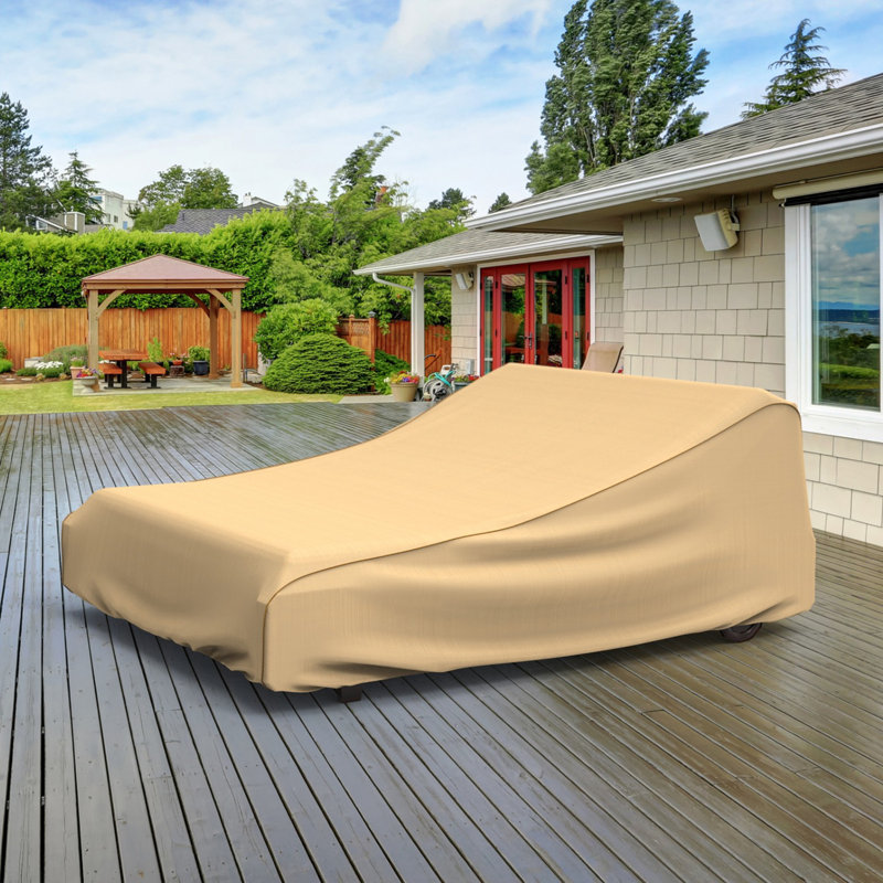 Eduardo Outdoor Patio Chaise Lounge Cover, 32" H x 64" W x 80" D