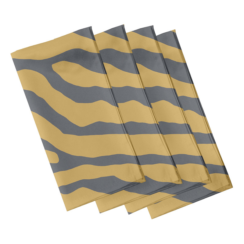 Ensemble de serviettes de table 4 pièces Akheelesh, gris