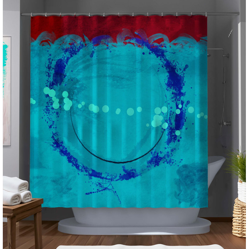 Rideau de douche abstrait Système