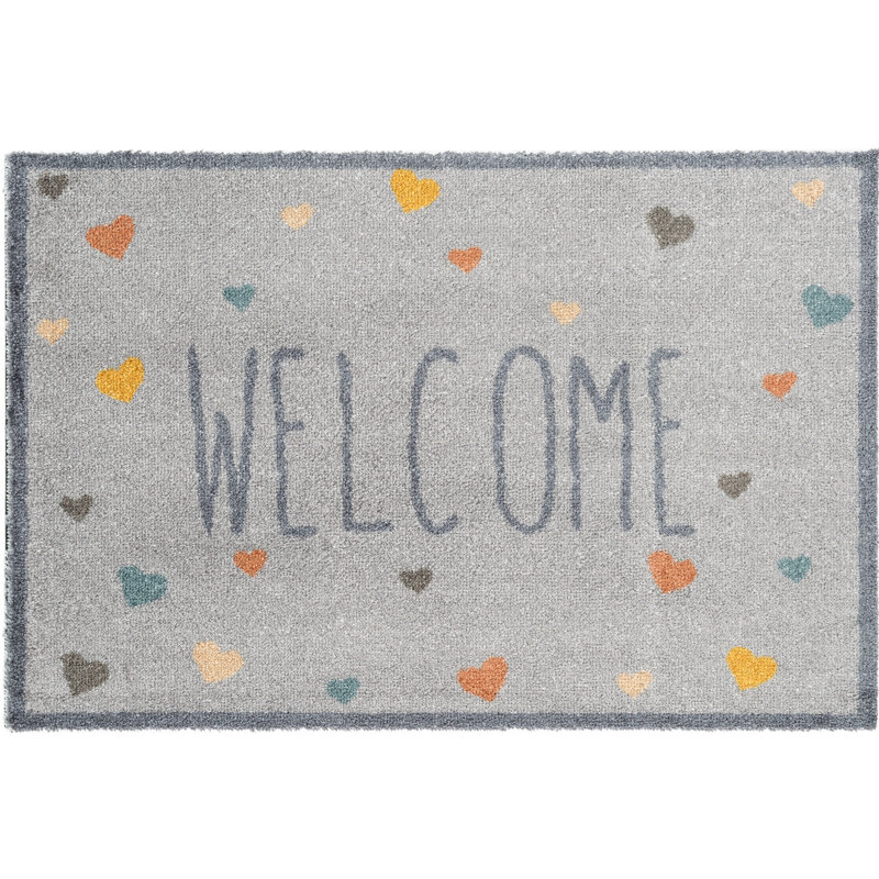 Genadi Welcome Love Hearts Kitchen Mat