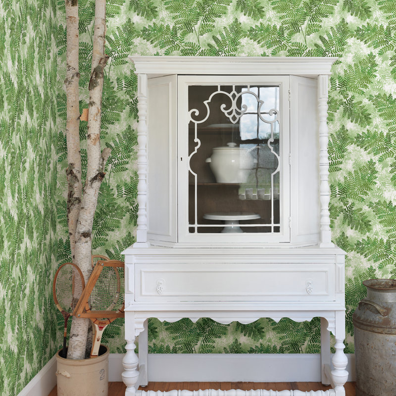 Rouleau de papier peint L 33 pi x l 21 po Mansueto Fern, Vert