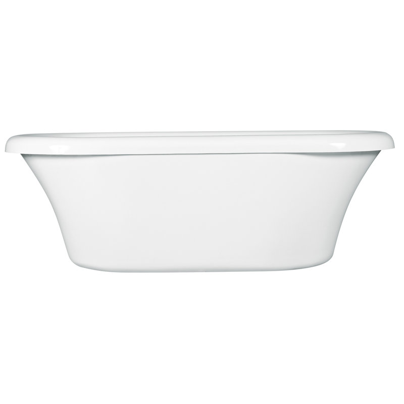 MTI Solutions Freestanding Soaking Bathtub, White, 26.5" H x 35" W x 71.25" L