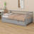 Shantee Twin Size Wooden Daybed with Trundle-1804737959