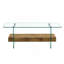 Kaiser Coffee Table with Glass Top & Double-Layer Storage-630972874