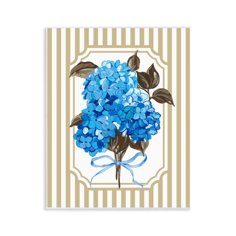 Plaque murale d'hortensias bleus bleus, design par Adonna Ebrahimi