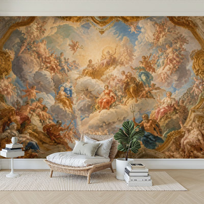 Murale auto-adhésive moderne pour chambre à coucher Peel and Stick L 100 "x l 144"