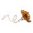 11" Whittier Amber Glass Flower