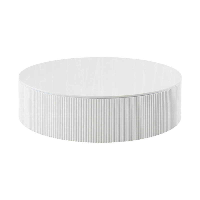 TABLE BASSE 47,4 po BLANC ÉLEVÉ