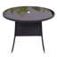 Kinchen Round Glass Outdoor with Umbrella Hole Dining Table - 105 cm W 105 cm D-337158841
