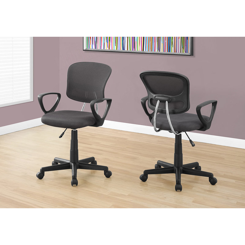 Chaise de bureau, hauteur réglable, pivotante, ergonomique, accoudoirs