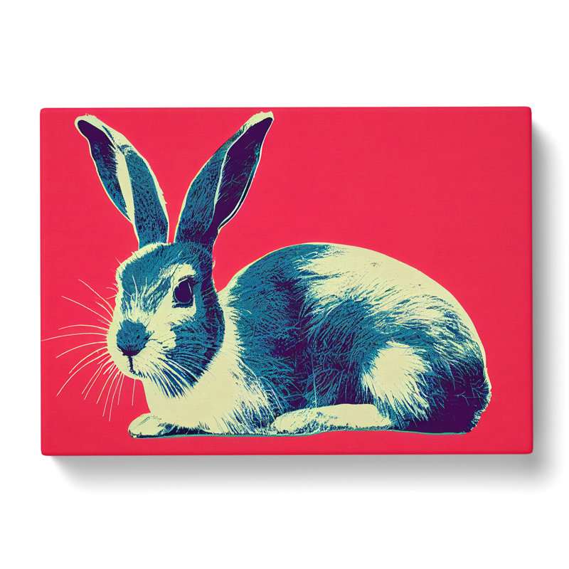 Pop Art Hare - Wrapped Canvas Print, 35cm H x 50cm W x 3cm D