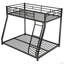 Metal Floor Bunk Bed, Twin Over Full (Bed)-1585061630