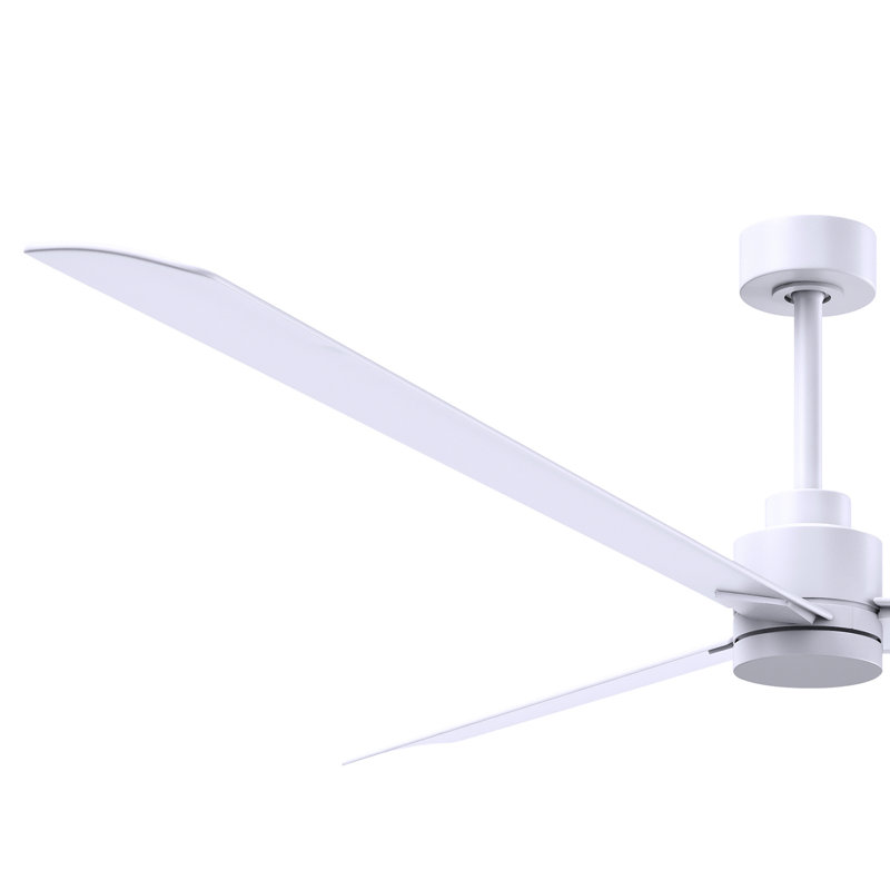 Alessandra Outdoor Downrod Ceiling Fan, Matte White, Matte White