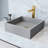 Alhambra Gothic 15" L x 15" W x 5" H Gray Handmade Square Vessel Bathroom Sink