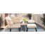 Ensemble bistro de patio polyvalent avec repose-pieds et chaises confortables-594668425