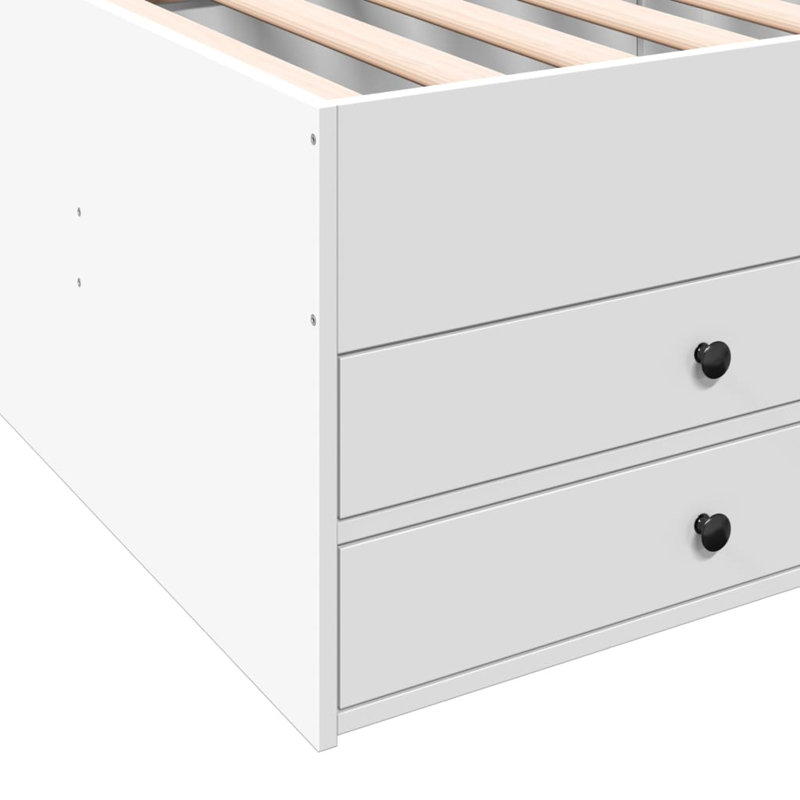 Vidaxl Daybed With Drawers, Single (3'), White
