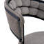 Ensemble de 2 chaises de salle à manger en velours gris avec pieds, chaises d'appoint rembourrées modernes-224829050