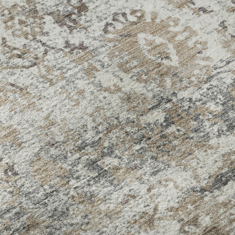 Premium Machine Washable Mayfield AMF2211 modern Rug, 3' x 5', Taupe