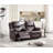 72.8" W Faux Leather Upholstered Reclining Loveseat with Cup Holders-2132232500