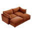 Orange à 2 places avec tiroir de rangement amovible, chenille, tissu chenille d'usure et de peau, conception intégrée des accoudoirs, solution aux problèmes de salon-1778579972
