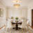 21.65" 8-Light Gold Glam Tiered Crystal Chandelier with Clear & Amber Shades