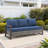 Allcot Patio Outdoor PE Wicker Sofa With Cushions-594038418-541013428