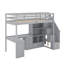Lit mezzanine simple avec bureau et tiroirs-162865144