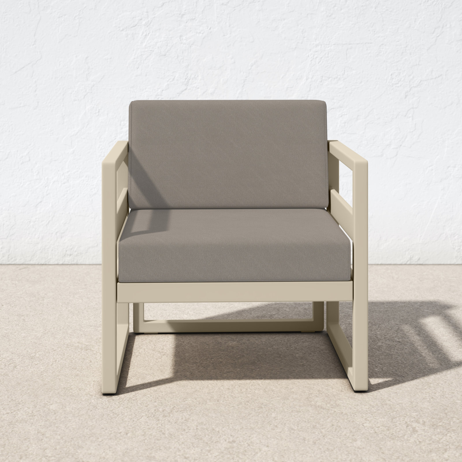 Lane Outdoor Lounge Chair, Taupe, Taupe