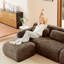 2 en forme de L chocolat, tissu doux, éponge 32d haute densité, sans assemblage, conception ergonomique, base antidérapante, coussins décoratifs, mousse de résilience, antidérapant, couleur