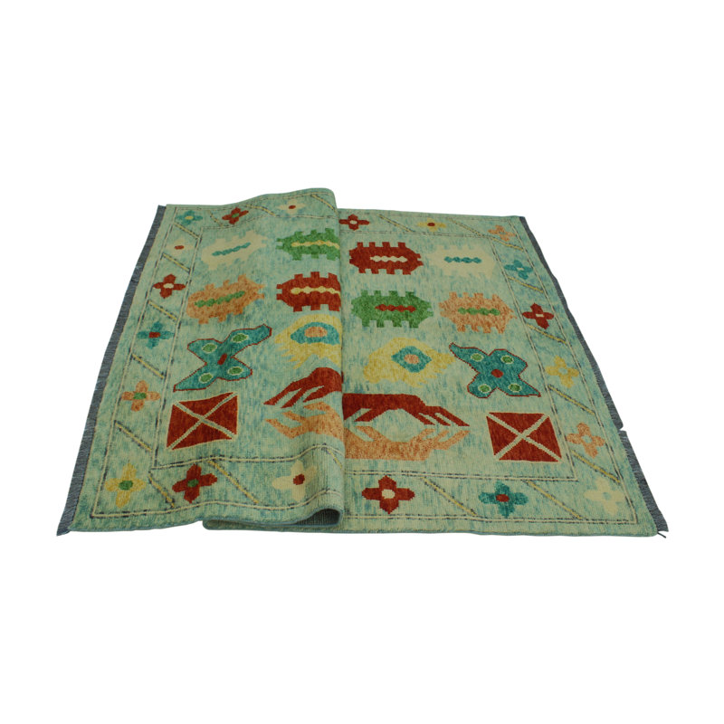 Tapis bleu Balochi Kavisha Lt.