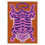 Tapis orange / rose à motif antidérapant Kai Sunset Jungle-617940360
