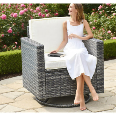 Chaise pivotante en rotin, chaise de salle à manger en osier