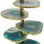 P 15 x 29,5 po Verdant Agate-Slice Lampe de table avec base en marbre-1955562440