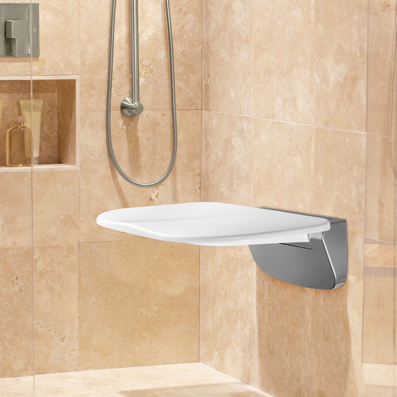 Abbaas 13.6 in. W Plastic / Acrylic Shower Bench