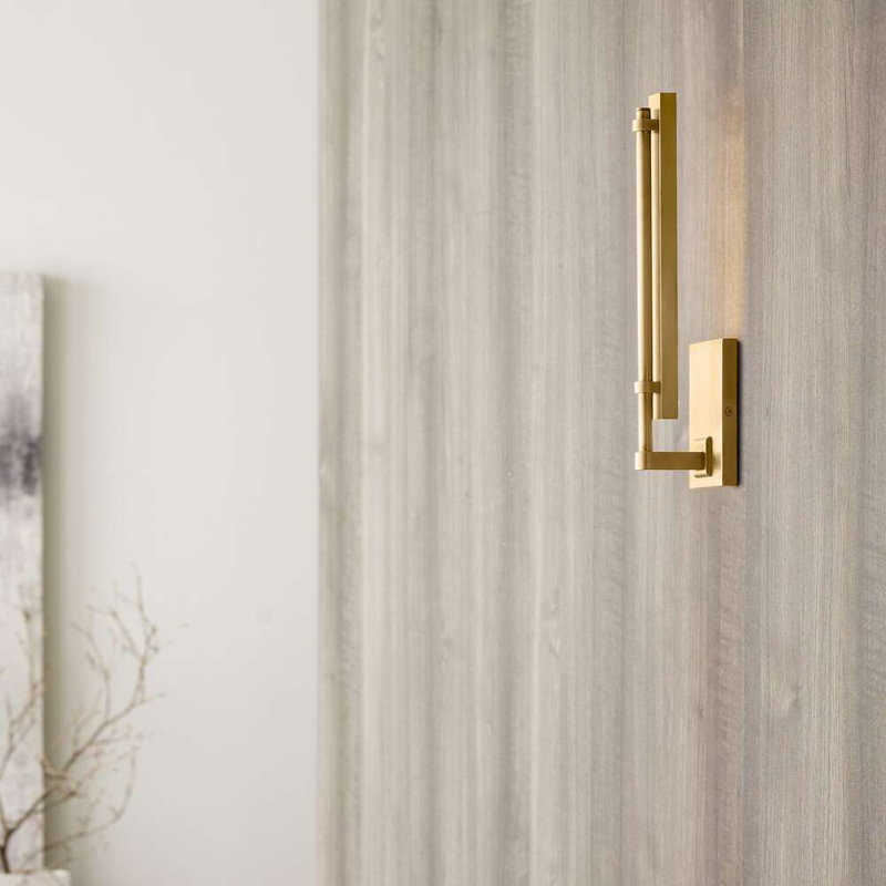 Kal 1 - Light LED Bath Sconce, Natural Brass