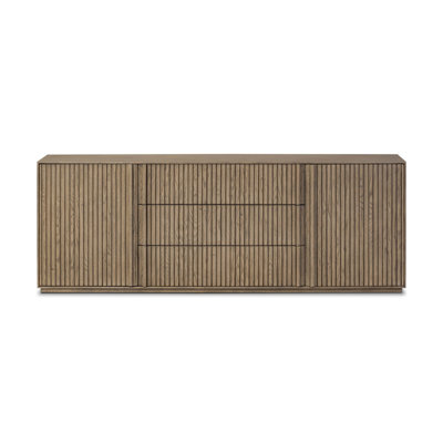 Leo Media Console-Smoked Black