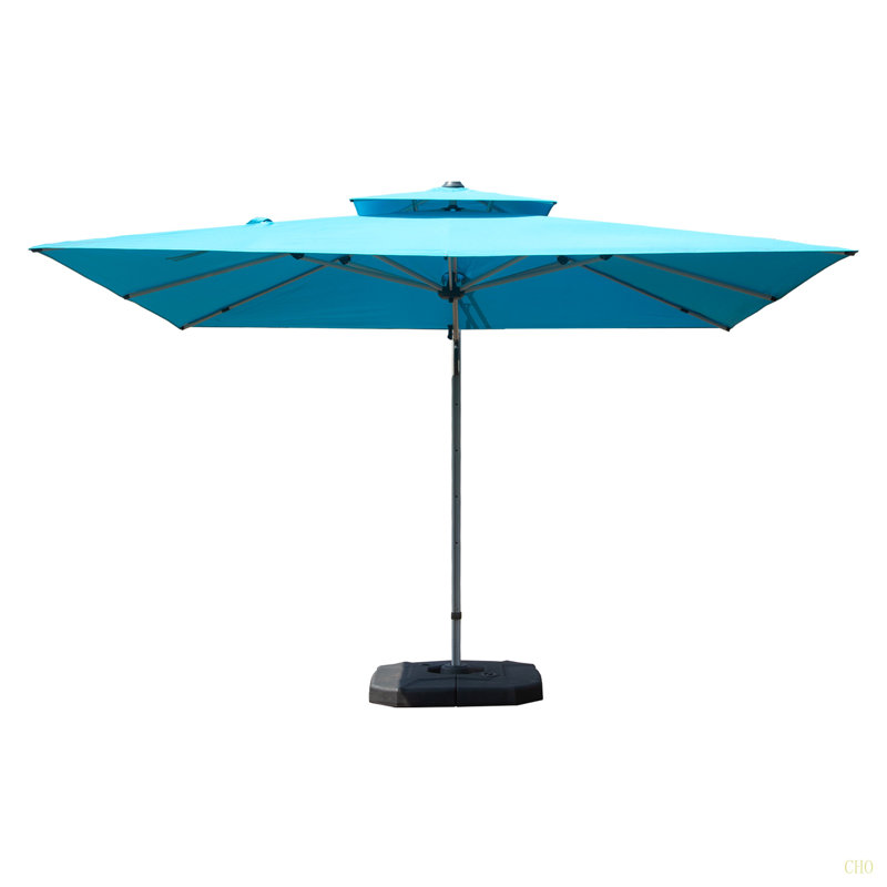 Parasol en porte-à-faux rectangulaire 9 pi x 11 pi avec mât central (base non incluse)