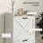 HOMCOM Slim Shoe Cabinet For Entryway, Farmhouse Hidden Shoe Storage Cabinet With 2 Flip Drawers And Adjustable Shelves For 8 Pairs Of Shoes, Distressed White