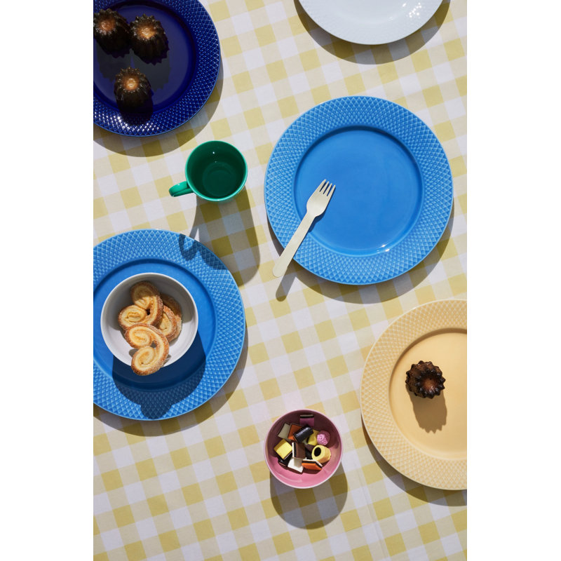 Rhombe Color Dinner Plate, Dia: 10.6", Blue