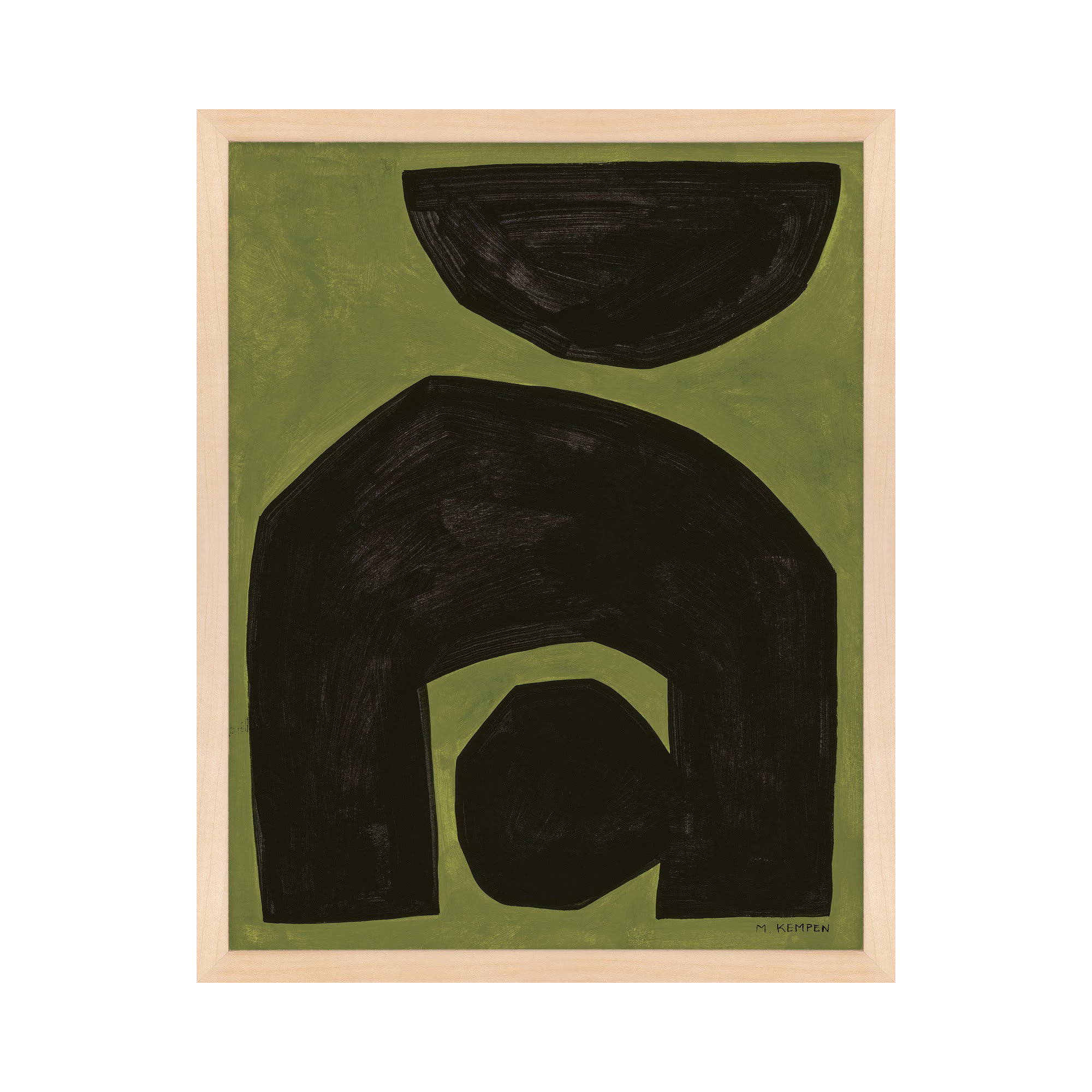 Module On Green 2 by Michael Kempen, Yellow, 30" H x 24" W x 1.25" D