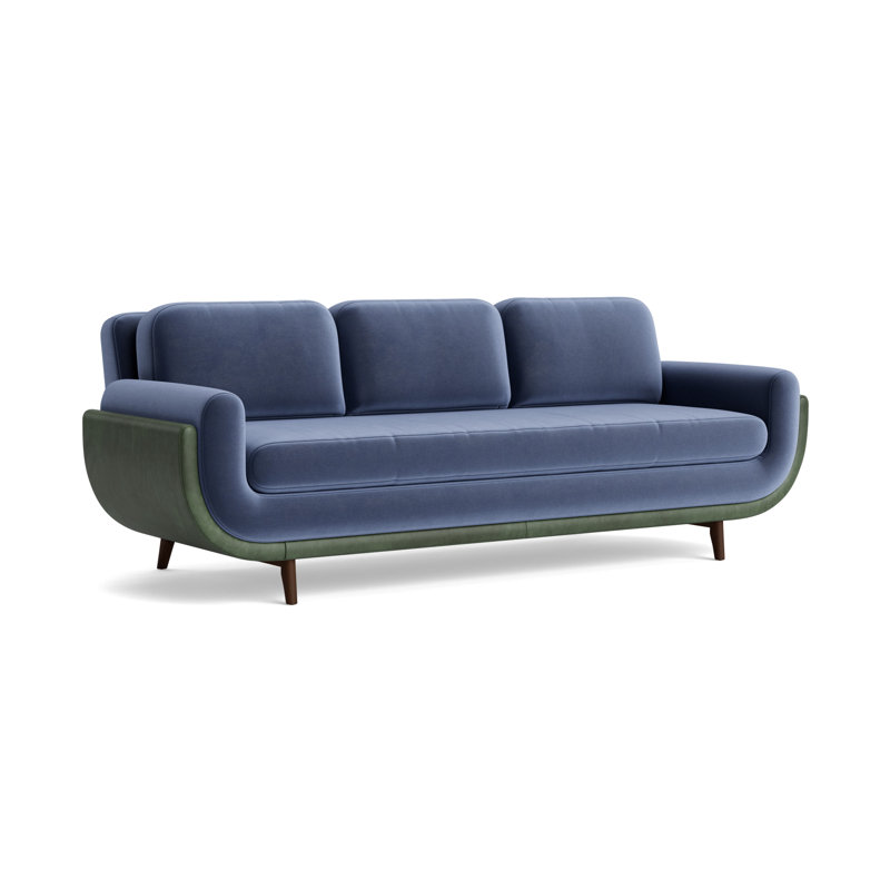 Regatta 100 Sofa, Performance Velvet - Indigo/Bedford - Evergreen, Sienna