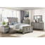 Mobilier de chambre à coucher deux tiroirs à deux tiroirs gris et brun antique