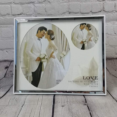 Abeale White and Silver Single Picture Frame
