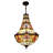 Honorine 3 - Light Glass and Wrought Iron Dimmable Empire Chandelier