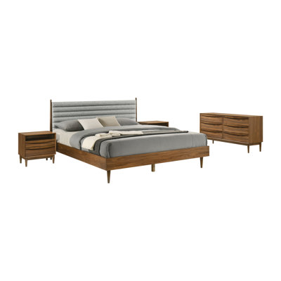 Ensemble de chambre avec lit plateforme 4 pièces Greylynn