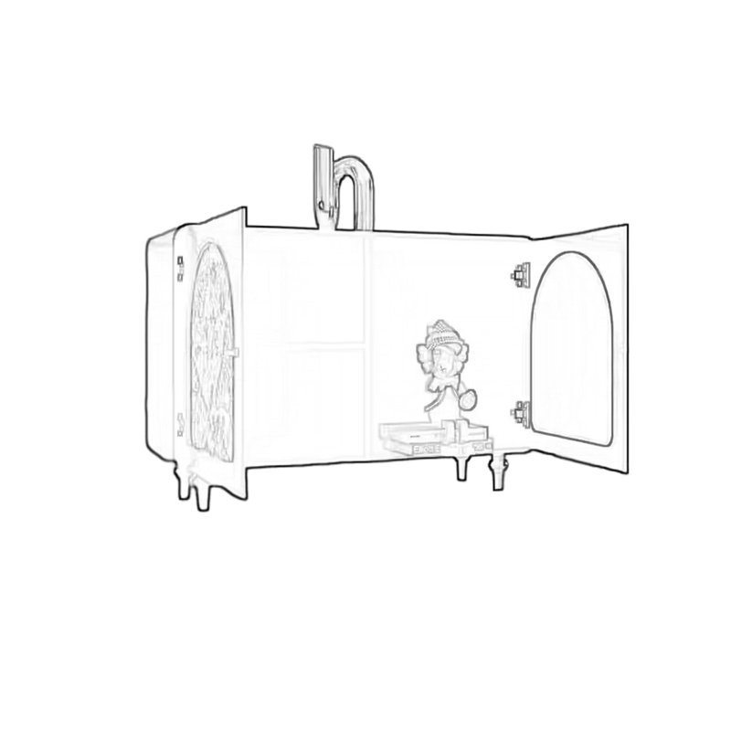 Armoire décorative spacieuse, Blanc / Blanc