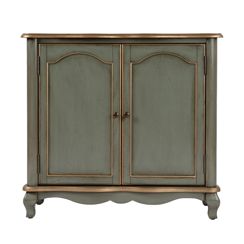 Aigul Accent Cabinet, Green & Gold