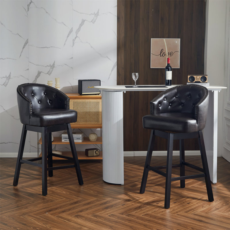 Ensemble de 2 tabourets de comptoir pivotants de qualité supérieure pour la maison
